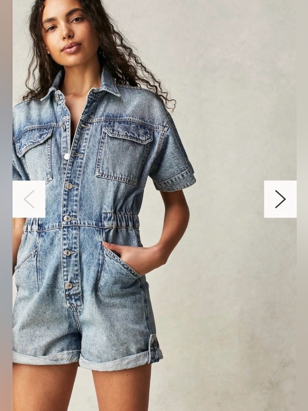 Free People x We The Free by Free People Marci Cuffed Coveralls Size S
